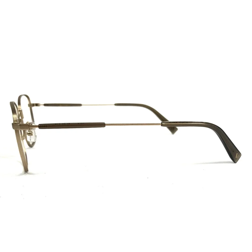 Lazzaro Eyeglasses Frames PIETRO SATIN GOLD Square Wire Rim 51-19-145